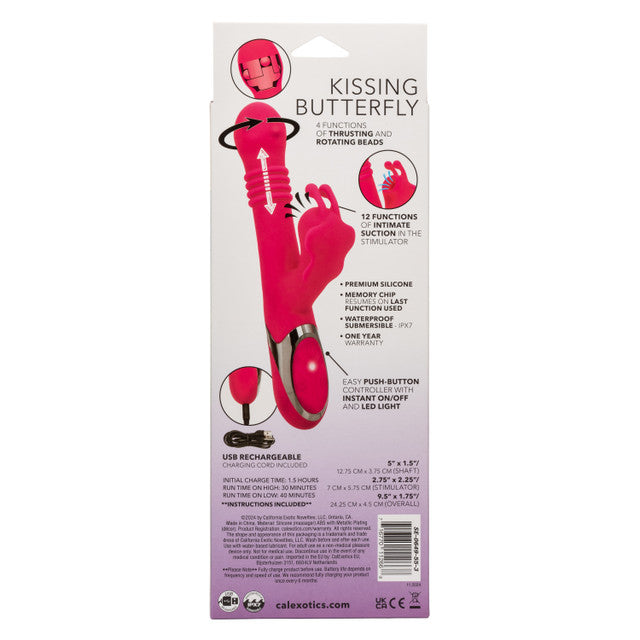 CalExotics Enchanted Kissing Butterfly Thrusting Rotating Beads Rabbit Vibrator