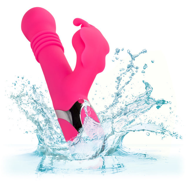CalExotics Enchanted Kissing Butterfly Thrusting Rotating Beads Rabbit Vibrator