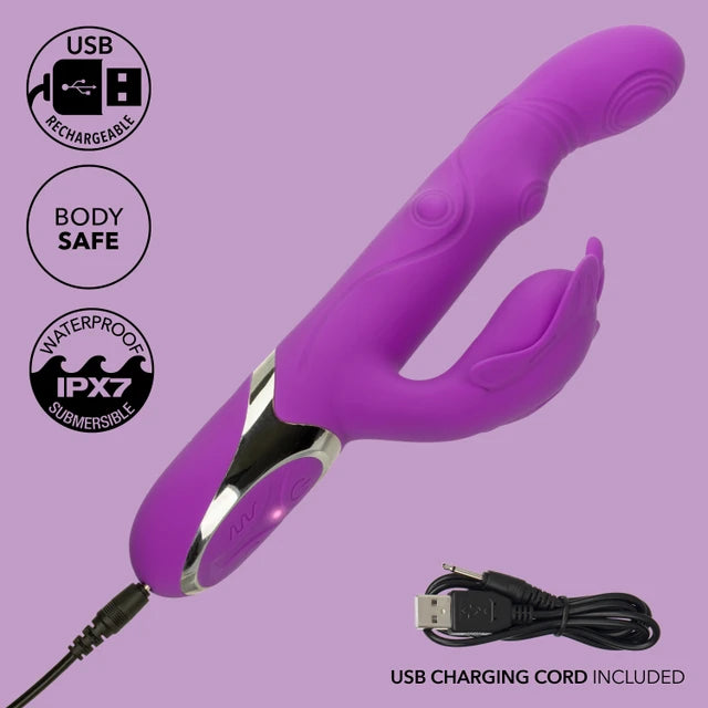 CalExotics Enchanted Rocking Throbbing Butterfly Rabbit Vibrator