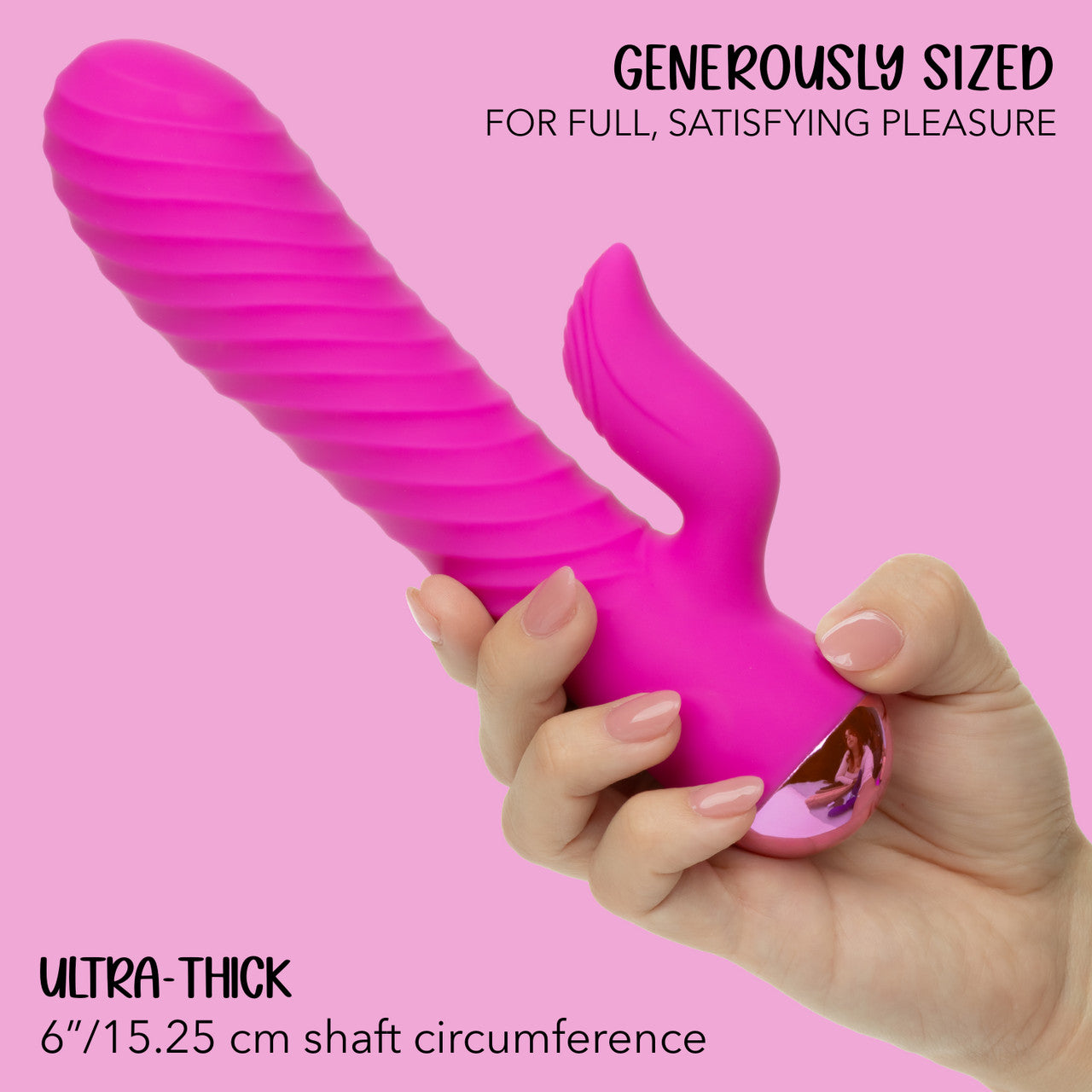 Calexotics Extra Thicc™ Chubby Gyrating Tickler Rabbit Vibrator