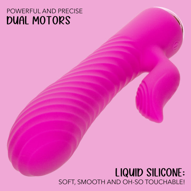 Calexotics Extra Thicc™ Chubby Gyrating Tickler Rabbit Vibrator