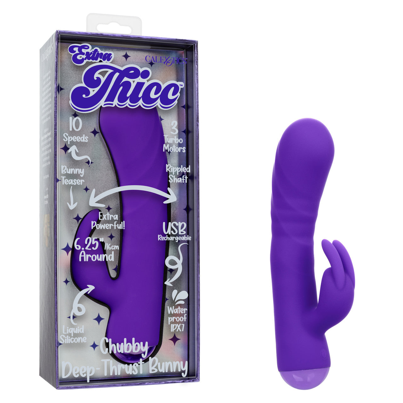 Calexotics Extra Thicc™ Chubby Deep-Thrust Bunny Rabbit Vibrator