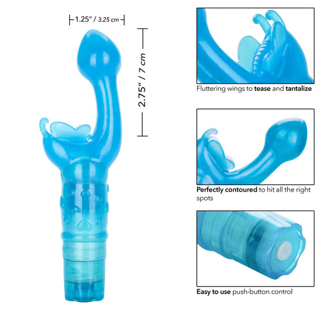 Calexotics The Original Butterfly Kiss Vibrator - Blue