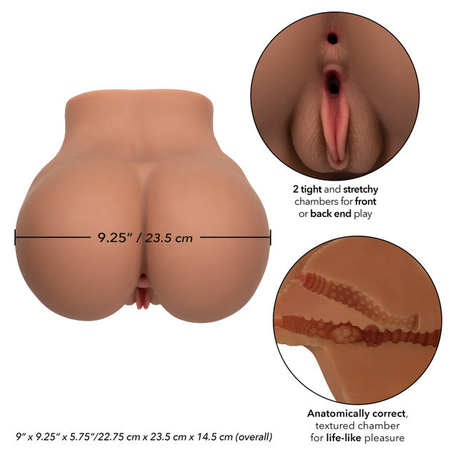 Calexotics | Stroke It BBL Booty Masturbator Brown 14.5 x 22.75 x 23.5cm / 4.2kg