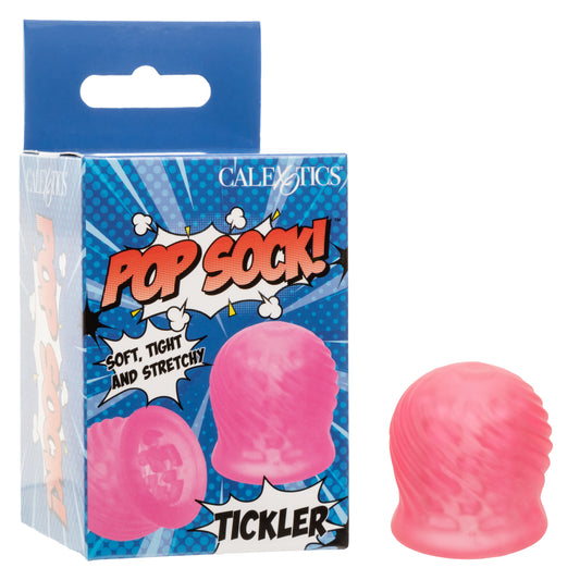 Calexotics Pop Sock! Tickler - Reversible Textured Stroker - Pink