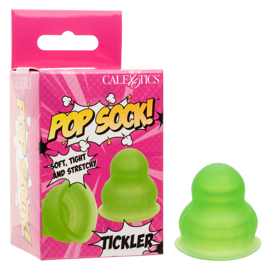 Calexotics Pop Sock! Tickler - Reversible Textured Stroker - Green