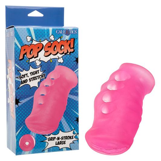 Calexotics Pop Sock! Grip-N-Stroke - Compact Grip Stroker - Large
