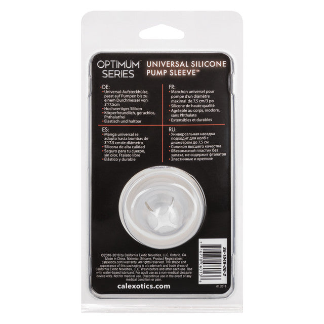 Calexotics Optimum Series Universal Silicone Pump Sleeve - Clear