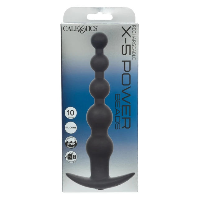 Calexotics Rechargeable X-5 Power Beads - Vibrating Flexible Anal Beads