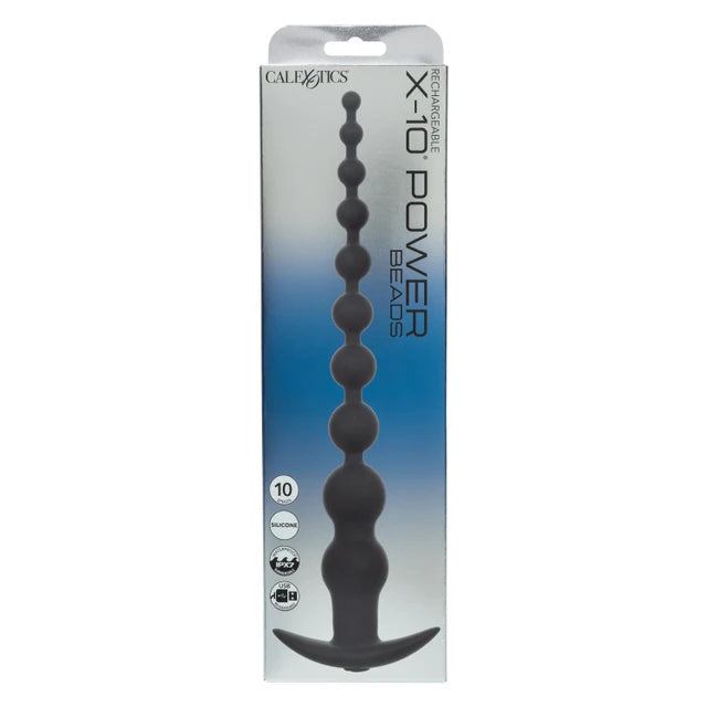 Calexotics Rechargeable X-10 Power Beads - Vibrating Flexible Anal Beads