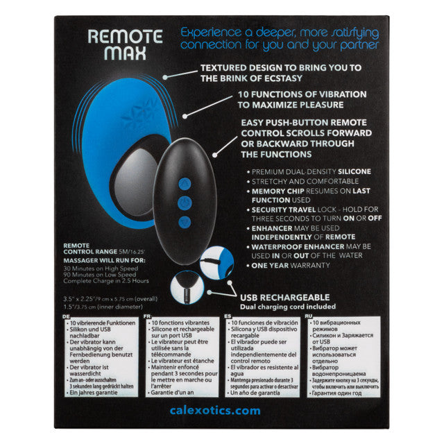 Calexotics Link Up Remote Max Vibrating Cock Ring with Remote
