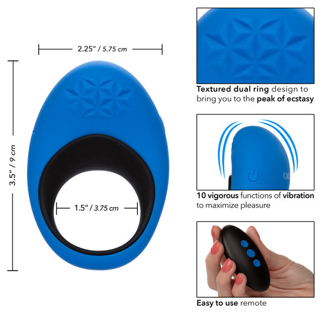 Calexotics Link Up Remote Max Vibrating Cock Ring with Remote