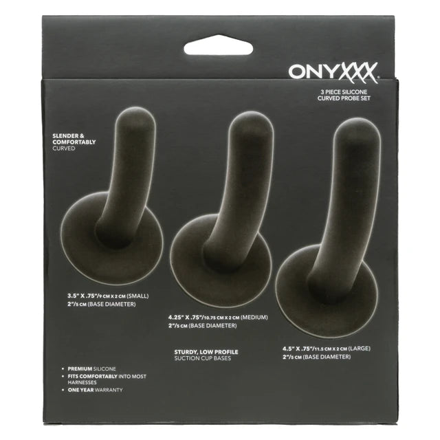 Calexotics Onyxxx® 3 Piece Silicone Curved Probe Set