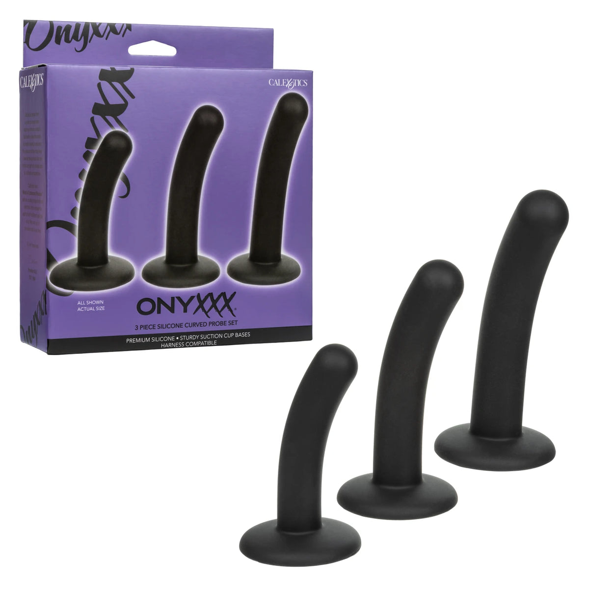 Calexotics Onyxxx® 3 Piece Silicone Curved Probe Set