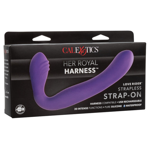 Calexotics Her Royal Harness Love Rider Strapless Strap On - Purple
