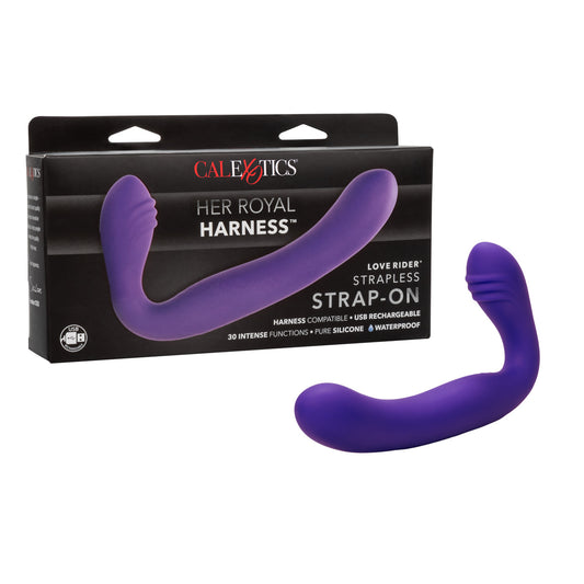 Calexotics Her Royal Harness Love Rider Strapless Strap On - Purple