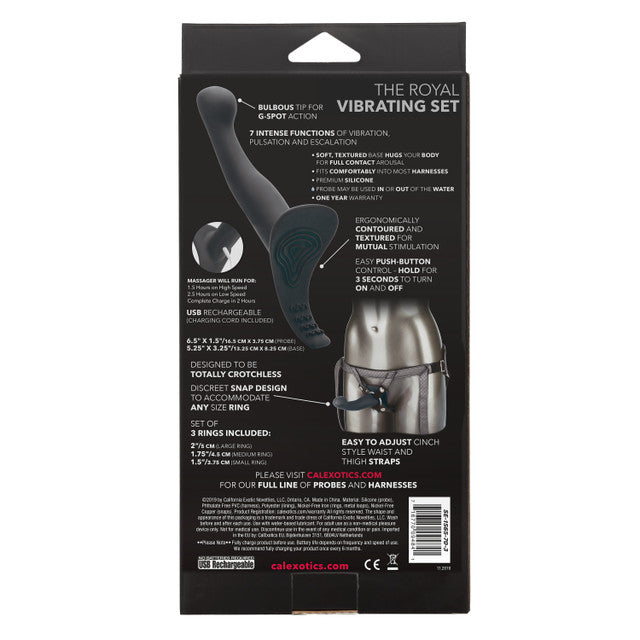 Calexotics Her Royal Harness The Royal Vibrating Set