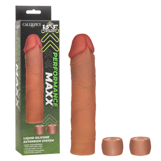 Calexotics Performance Maxx 8" Liquid Silicone Extension System - Brown