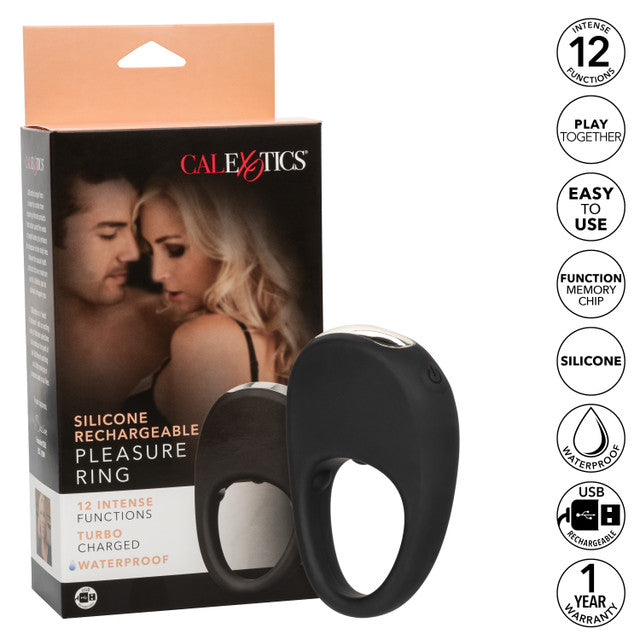 Calexotics Silicone Rechargeable Pleasure Ring Couples Vibrator