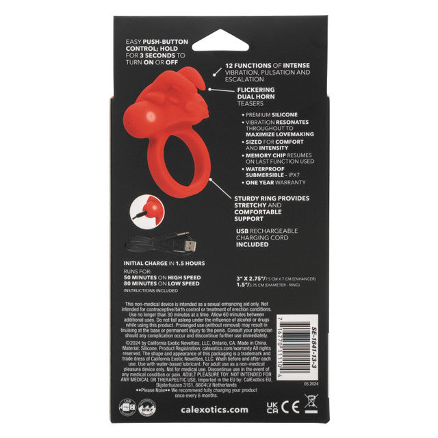 Calexotics Silicone Rechargeable The Matador Couples Ring Vibrator