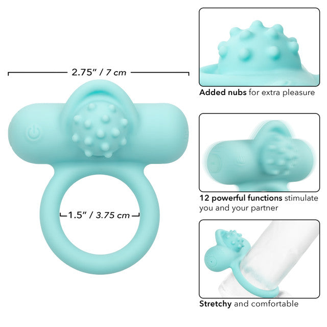 Calexotics Silicone Rechargeable Nubby Lover’s Delight Couples Ring Vibrator