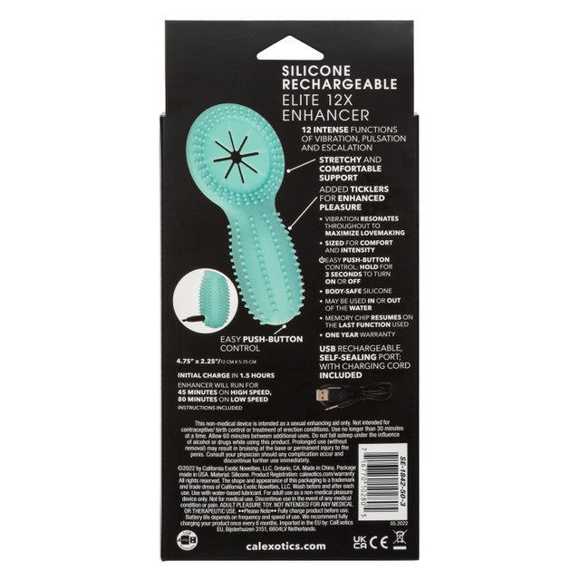 Calexotics Silicone Rechargeable Elite 12X Enhancer Couples Ring Vibrator