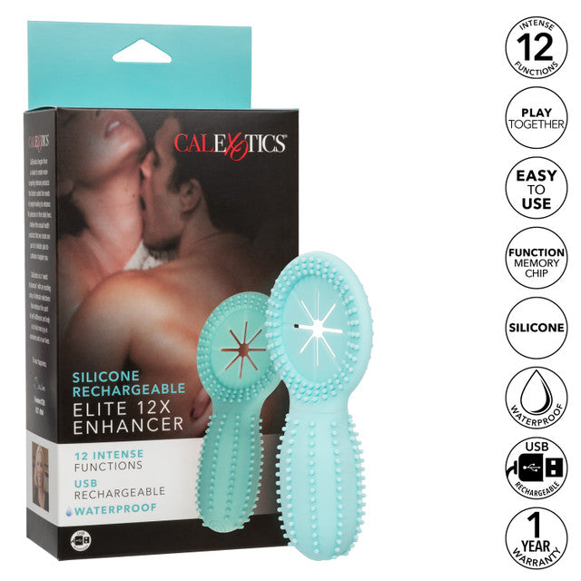 Calexotics Silicone Rechargeable Elite 12X Enhancer Couples Ring Vibrator