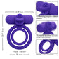 Calexotics Silicone Rechargeable Dual Climaxer Couples Ring Vibrator
