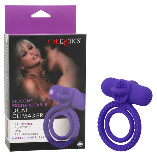 Calexotics Silicone Rechargeable Dual Climaxer Couples Ring Vibrator