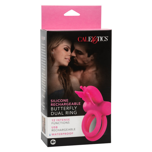 Calexotics Silicone Rechargeable Butterfly Dual Couples Ring Vibrator