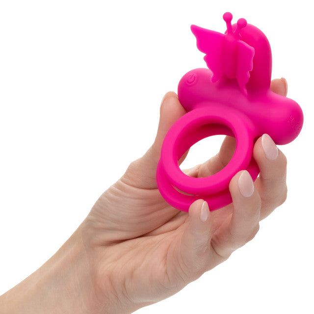 Calexotics Silicone Rechargeable Butterfly Dual Couples Ring Vibrator