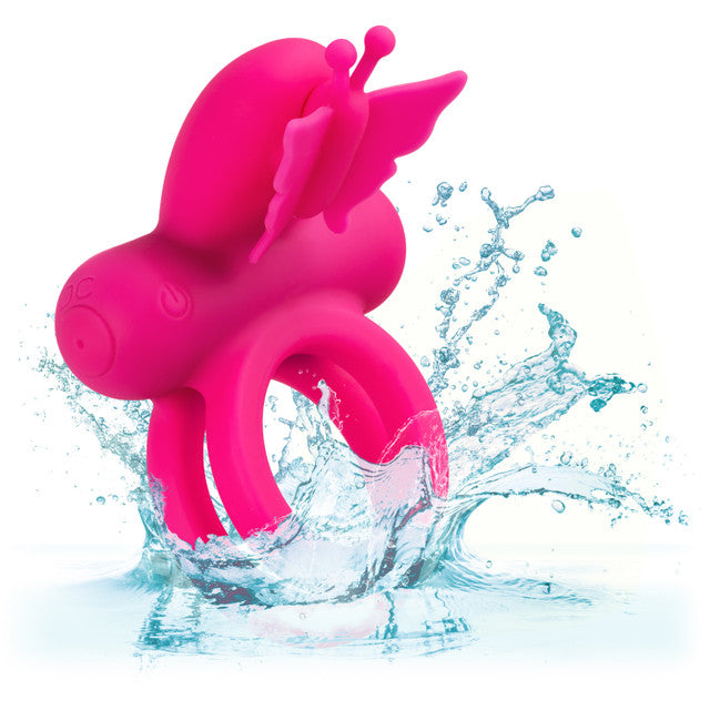 Calexotics Silicone Rechargeable Butterfly Dual Couples Ring Vibrator