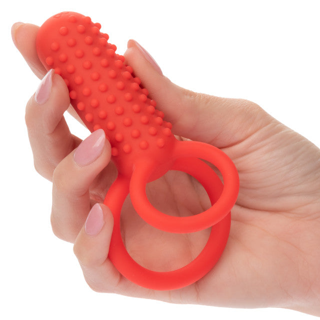 Calexotics Silicone Rechargeable Vertical Dual Enhancer Couples Ring Vibrator
