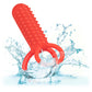 Calexotics Silicone Rechargeable Vertical Dual Enhancer Couples Ring Vibrator