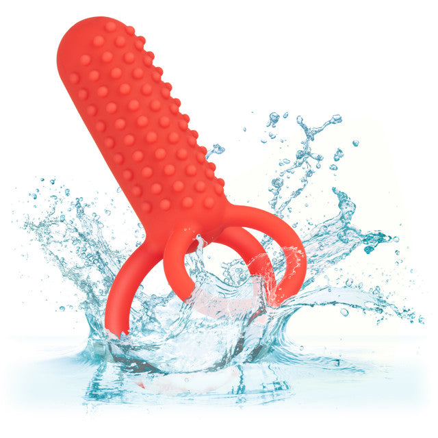 Calexotics Silicone Rechargeable Vertical Dual Enhancer Couples Ring Vibrator
