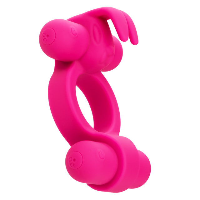 Calexotics Silicone Rechargeable Rockin’ Rabbit Couples Ring Vibrator