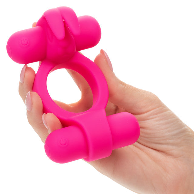 Calexotics Silicone Rechargeable Rockin’ Rabbit Couples Ring Vibrator