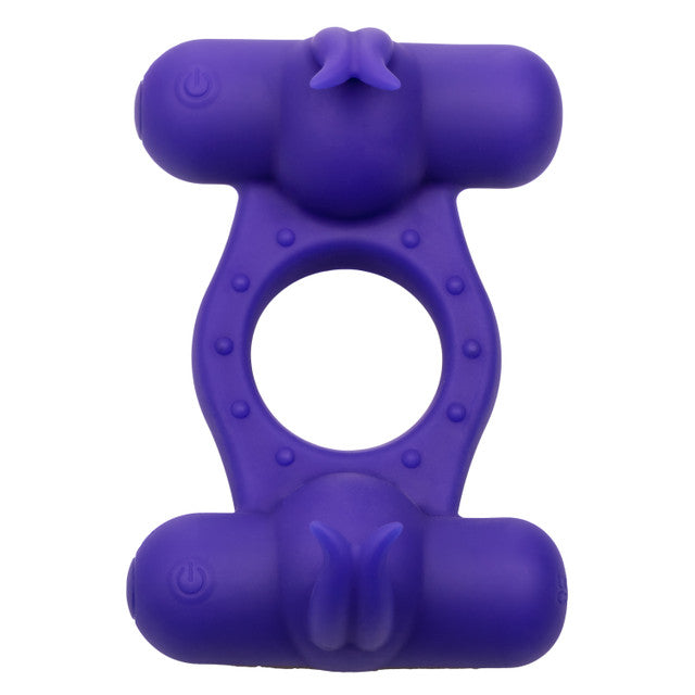 Calexotics Silicone Rechargeable Triple Orgasm Enhancer Couples Ring Vibrator