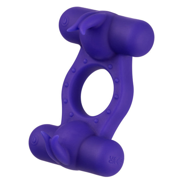Calexotics Silicone Rechargeable Triple Orgasm Enhancer Couples Ring Vibrator