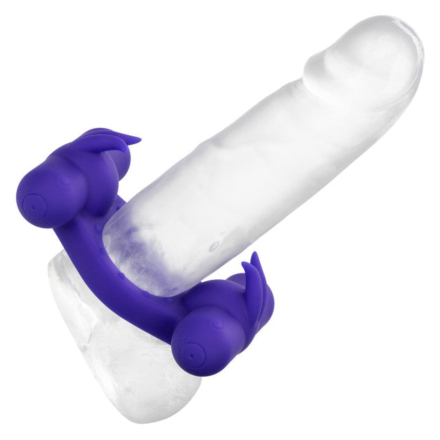Calexotics Silicone Rechargeable Triple Orgasm Enhancer Couples Ring Vibrator