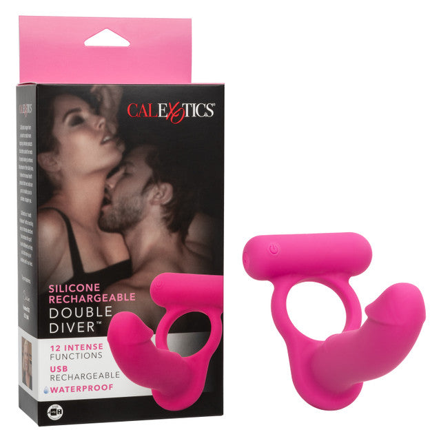 Calexotics Silicone Rechargeable Double Diver Couples Ring Vibrator