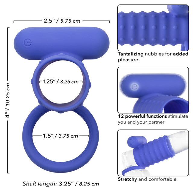 Calexotics Silicone Rechargeable Endless Desires Enhancer Couples Ring Vibrator