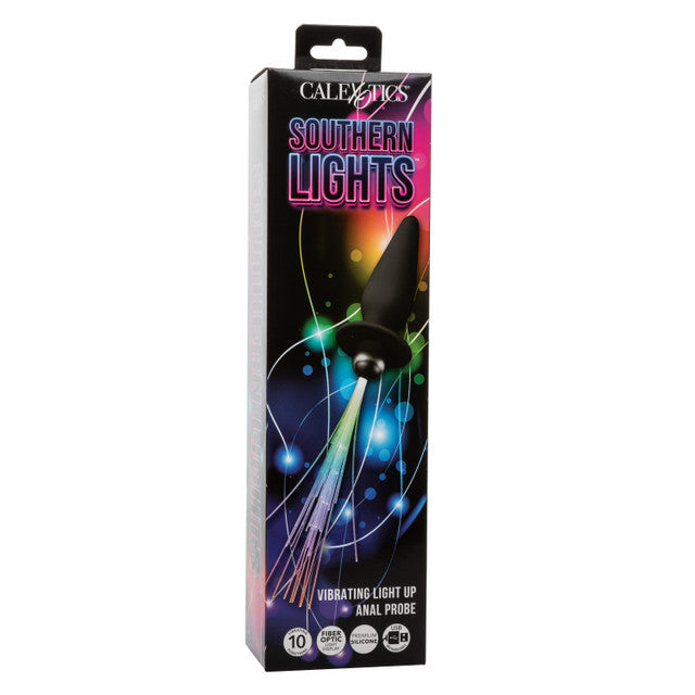 Calexotics Southern Lights™ Vibrating Light Up Anal Probe - Black