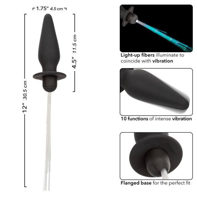 Calexotics Southern Lights™ Vibrating Light Up Anal Probe - Black
