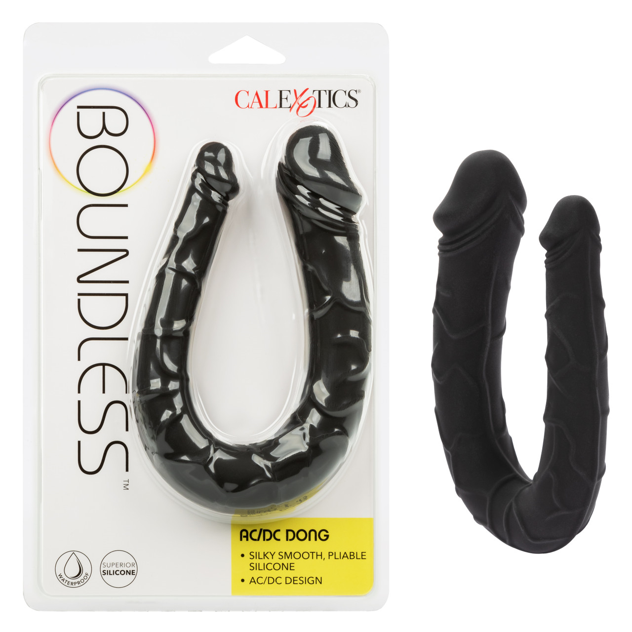 Calexotics Boundless™ AC/DC Double Ended Dong Dildo Black