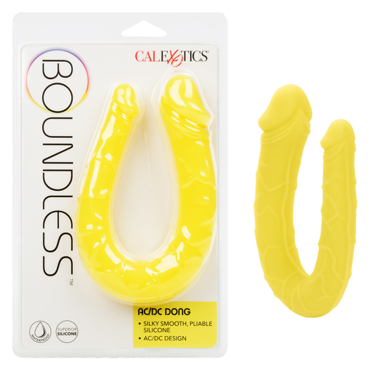 Calexotics Boundless™ AC/DC Double Ended Dong Dildo Yellow