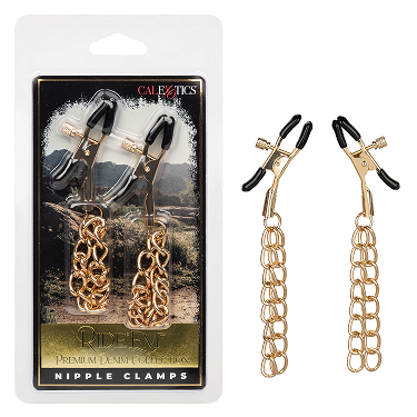 CalExotics Ride 'Em Premium Denim Collection Nipple Clamps