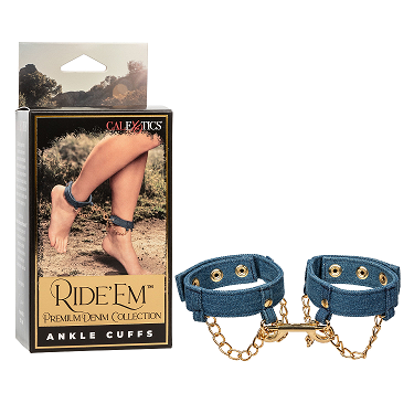 CalExotics Ride 'Em Premium Denim Collection Ankle Cuffs