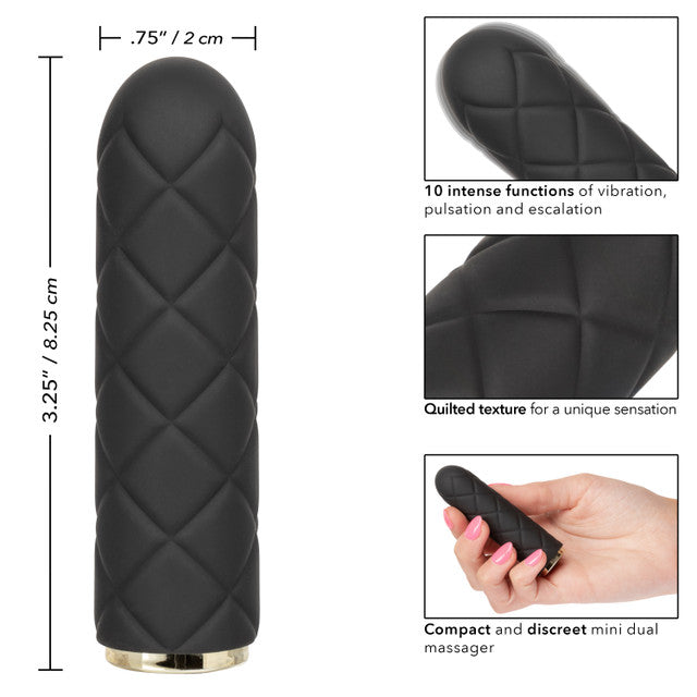 CalExotics Raven Quilted Seducer - Mini Bullet Vibrator