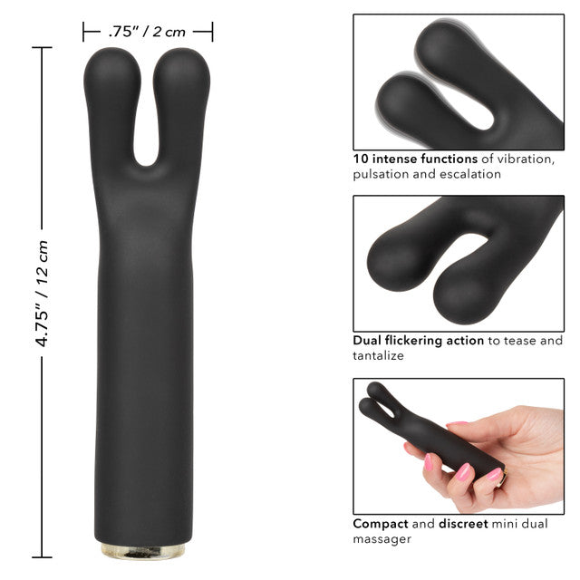 CalExotics Raven Charmer - Mini Dual Tip Flickering Vibrator